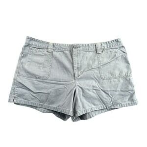 Old Navy Outlet Women's Gray Cotton Cargo Shorts Size 18